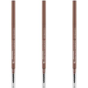 Catrice Catrice Slim'Matic Ultra Precise Brow Pencil, met wenkbrauwborstel, 3 stuks (3 x 0,05 g), nr. 020 Medium
