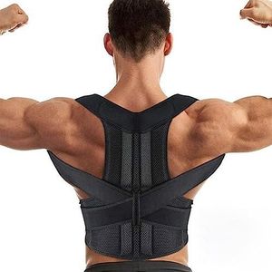 XS-5XL Verstelbare Scoliose-houdingscorrector Korset Dames Heren Rugbrace Lumbale Decompressie Grote Maat Volledige Rugsteunriem Sleutelbeen Wervelkolom Ondersteuning (Color : Black, Size : XS)