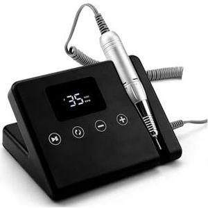 Speciaal telefoonvormig ontwerp, krachtige 45W nagelboormachine met aanraakknop for eenvoudig gebruik op het bureau(Black set,US)