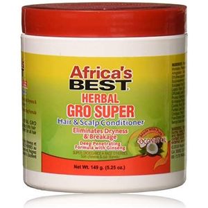 Africa'S Best Herbal Large Super Hair & Scalp Cond. 149 G, 1 stuk