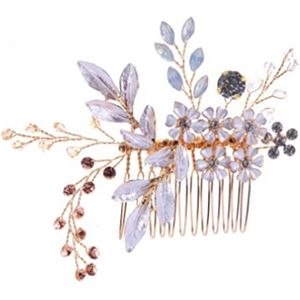 Haarkammen Bruid Haarkam Bruid Bruiloft Haar Kam Bruids Hoofdband Goud Haar Accessoire Bloem Bruids Bruiloft Haarband Dames Haarkam Bruiloft Haar Kam