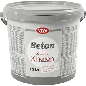 Viva Decor Beton voor kneden, synthetisch materiaal, grijs, 23 x 18 x 18 cm