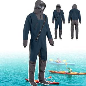 S-3xl Kajak Droogpak, 3-Laags Waterdicht Droogpak Voor Heren, Lichtgewicht Zeil- En Kajakuitrusting Voor Watersporten, Roeiboot, Zeilen, Kajakken En Paddleboarden,DarkBlue-XXL