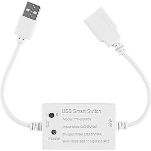 1 Tuya USB Smart Switch WIFI Controller Universal Breaker Smart Life voor USB-Apparaten voor Alexa Home