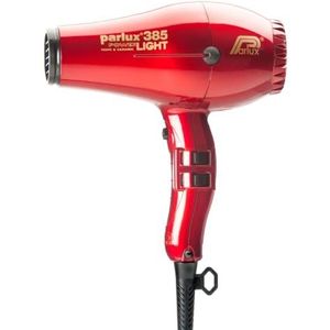 Parlux Powerlight 385 Haardroger in rood. Krachtige en lichte haaraccessoires van 2150 W voor snel, eenvoudig drogen en stylen. met ingebouwde geluiddemper met geïntegreerde keramische en