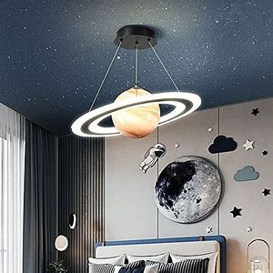 Acryl Planet Hanglamp Kinderkamer Kroonluchter Space Star Led Hanglamp Retro Earth Ball Home Decor Slaapkamer Woonkamer Eetkamer Fancy Verlichtingsarmatuur Decoration