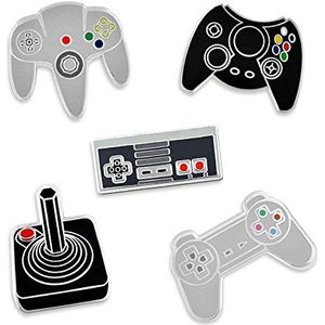 PinMart Retro Video Gaming Originele Controller Enamel Lapel Pin Set