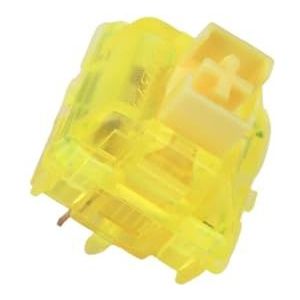 VGHJTYS 5-polige V2-Schakelaar Smokey Transparante Behuizing Blauw Geel Rood Zwart Stil Mechanisch Toetsenbord Aangepaste Schakelaar (Kleur: Geel Ink 110)