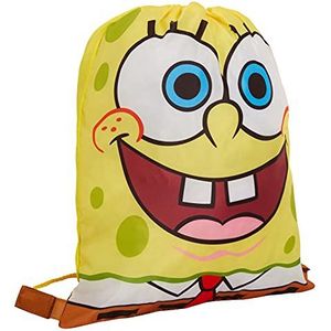 SPONGEBOB SQUAREPANTS Kids Gym Bag Jongens Meisjes Trekkoord School Zwemmen Lunch Tas, Geel, Eén maat, Trekkoord