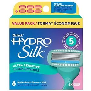 Schick Hydro Silk Gevoelige zorg Hang-In Douche Razor Blade Vullingen voor Vrouwen, 6 Count