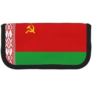 gopoo Vlag van Wit-Rusland Leuke Canvas Potlood Pouch - Georganiseerde Opslag voor Reizen & Dagelijks Gebruik Etui, Make-up Pouch