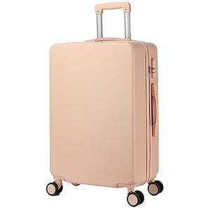 Reiskoffer Bagage Koffer Draagbare Hard Shell Bagage Beveiliging Combinatieslot Koffers Stille En Soepele Bagage Handbagage (Color : Pink, Size : 24inch)