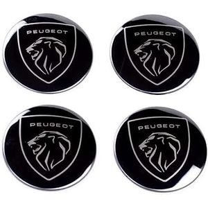 4 stuks auto-naafdoppen, voor Peugeot 208 307 308 408 508