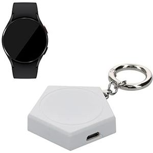 kwmobile magnetische oplader voor smartwatch - Compatibel met Samsung Galaxy Watch 5 4 3 / Active/Active 2 - Zonder kabel - In wit