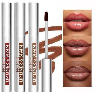 Lip Stain Tattoo Set, 3 kleuren Peel Off Liner, Verwijderbare Liner Set, Matte Finish Waterdichte Potlood, Transfer-proof Lip Stick Sterk Gepigmenteerde Kleur