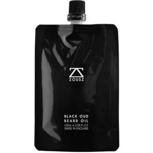 Black Oud Baardolie voor mannen (groeiversterker) | baardverzorging essentieel - vochtinbrengende crème/baardverzachter, niet-vette aftershave-olie, parabenvrij, 100 ml navulzak, cadeau voor mannen