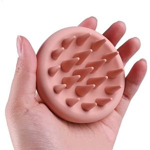 Siliconen Scalp Massager Voor Exfoliëren En Stimuleren Haargroei - Vermindert Roos - Premium Hoofd Massage Brush (Roze)