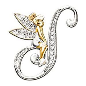 Broche Pins Vrouwen luxe elf engel Engels A-Z Brief broche pin strass metalen glanzende meisjes dames revers kraag pin sjaal kleding decor Broche (Size : I)