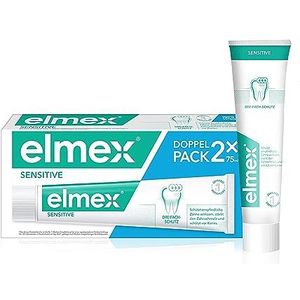 Elmex Gevoelige Tandpasta Pasta voor Gevoelige Tanden Ongearomatiseerd 2 Pack 150ml