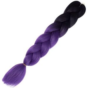 Ombre Synthetische Vlecht Haarextensies Jumbo Vlechten for Vrouwen Vlechten 24'' 100g Tweekleurige Ombre(#18)
