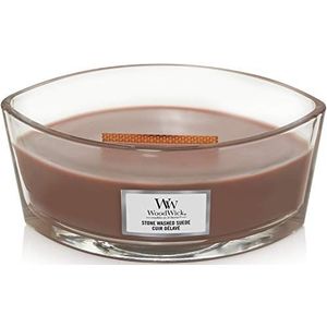 WoodWick Stone Washed Suede Ellipse Candle