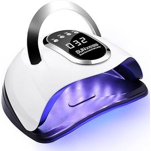 FAOKZE Nail Dryer 220W,60 Leds nail uv lamp Professional Nail Lamp with 10/30/60/99s Timer,LCD Display and Smart Sensor For Fingers/Toenails For All Gel Nail Polish,Gel Nails,Shellac.