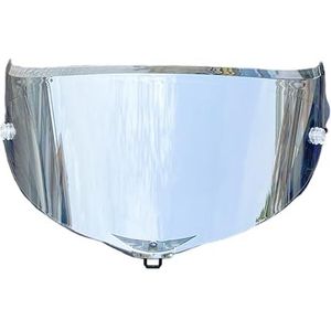 Motorhelm vizier lens, Helmvizier, Race 3 gezichtsscherm vervangend UV-beschermend krasbestendig helmvizier for AGV PI-STA GP RR/Pista GP R/Corsa R (transparant)(Revo Clear Silver-day and Night)