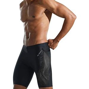 Teksome Sneldrogend badpak voor heren, verstelbare zwemjammers voor jongens, sneldrogend, met lage taille, platte hoek, snel, flexibel, comfortabel, Wit, XXL