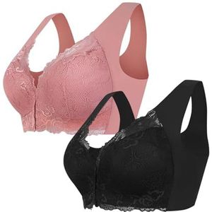 OwkHome Naadloze, Draadloze Push-up Bh For Dames, 2-pack - Plus-size, Volledige Dekking, Zachte Cups For Slaap En Dagelijks Gebruik, Geen Beugels, Comfort(5 Gold,2X-Large)