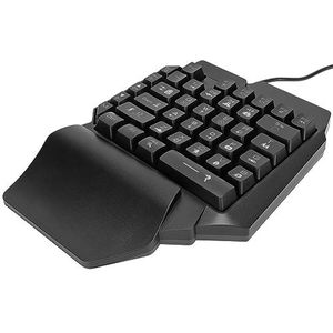 BROLEO OneHanded Toetsenbord, Ergonomisch Ontwerp Half Toetsenbord Duurzame ABS RGB Backlit voor Laptop