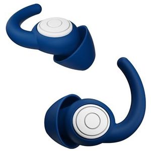 WUTAN Oordoppen om te slapen, 2 paar - 38dB hoogste NRR ruisonderdrukkende siliconen oordopjes om te slapen, ruisonderdrukking, herbruikbare oordopjes voor slaap, reizen, concerten, werk (marineblauw)