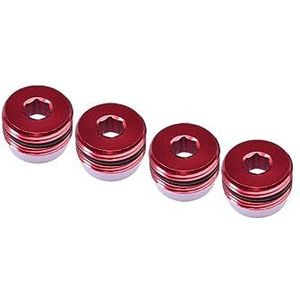 Aluminium 6061-T6 Knuckle Arm Dust-Proof Retainers For Traxxas 1:10 E REVO/REVO 3.3 / SLAYER PRO 4X4 / 4WD SUMMIT/T-MAXX 3.3 / E-MAXX/E-REVO VXL BRUSHLESS Upgrades - Red