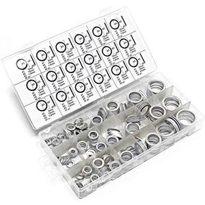 Ringenset aluminium afdichtingsringen 450-delige set afdichtringen in kunststof box