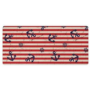 Anker En Stuurwiel Print Bureau Pad Protector Muismatten Kantoor Tafel Mat Grote Muismat Antislip Laptop Pad