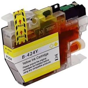 4Color LC424 Standaard Compatibel met Br-ther DCP-J1200DW Printer Inktcartridges Multifunctionele Alles-in-één Machine(1PC Y)