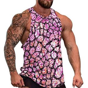 Animal Crackle Tanktop voor heren, mouwloos T-shirt, trui, gymshirts, work-out, zomer, T-shirt