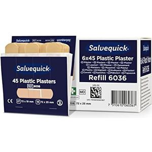 Salvequick ® | Plasticpleisters | Hoge Kwaliteit, Gemakkelijk aan te Brengen, Flexibel en Prettig te Gebruiken | Op Allergieën Geteste Pleisters | 270 pleisters per doos