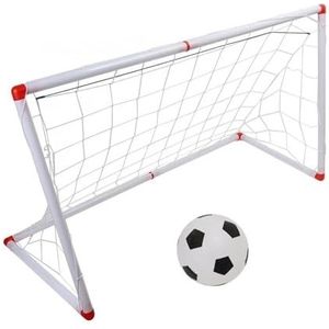 Voetbal net 106/120 cm binnen buiten mini kinderen voetbal voetbal doel paal net set met bal pomp kinderen voetbal sport (kleur: 120 cm)