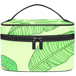 Bananaleaf make-up organizer tas, reismake-up tas organizer case draagbare cosmetische tas voor vrouwen en meisjes toiletartikelen, Meerkleurig, 22.5x15x13.8cm/8.9x5.9x5.4in