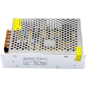 voor CCTV, LED-stripverlichting, radio, computerprojectie Universele 3V 10A 30W gereguleerde schakelende voeding AC naar DC transformator S-30-3 industriële monitoring driver