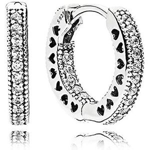 Oorbellen 925 zilveren asymmetrische hart spirituele veren kleine harten van oorbel for vrouwen cadeau sieraden Oorbellen voor dames (Size : 3)