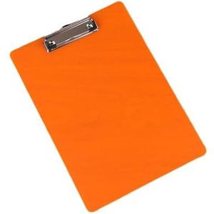Klemborden met laag profiel gouden clip A4 schrijven klembord schrijven tablet schrijfblad pad A4 papier organisator documentmap doorschijnend (kleur: oranje)