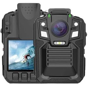 Mini Body Cameram, A10-2 Waterdichte GPS-afstandsbediening Draagbare Mini Bodycam Gemonteerde Digitale Beveiliging Draadloze Politie Lichaam Gedragen Camera voor Pet Walking, Werk, Reizen(128GB)