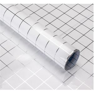 XUCZHAI Keuken oliebestendige film badkamer waterdichte tegels muursticker zelfklevende keukenfornuis oliebestendig vuurvast behang aluminiumfolie decoratieve folie voor keuken aanrecht (wit, 10 m x