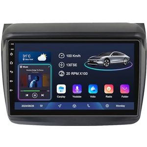 Android 14 9 Inch Touchscreen Autoradio 2 Din voor Mitsubishi L200 2008-2016 met CarPlay & Android Auto Stuurbediening GPS Navigatie AHD Backup Camera Bluetooth (YS40 (6+128G))