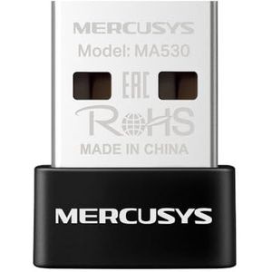 MERCUSYS MA530 Bluetooth 5.3 Adapter voor PC, USB Bluetooth Dongle Nano Ontvanger, BLE Technologie, Lange bereik, Plug & Play, Ondersteuning Windows 11-10-8.1-8-7