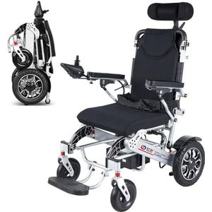Elektrische Rolstoel - Zilver - Opvouwbaar - Li-ion Batterij 24 V 20 Ah - Voor Ouderen en Gehandicapten