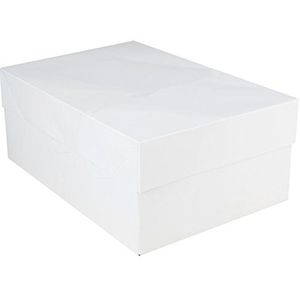 FUNCAKES Taartdoos blanco 40 cm x 30 cm x 15 cm, karton, wit, 40 x 30 x 15 cm