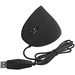 USB Linkshandige Verticale Bedrade Muis, 800/1200/1600 3 DPI-niveaus Optische Linkshandige Gamingmuis, Gaming Ergonomisch Ontwerp Verticale Computermuis(Zwart)