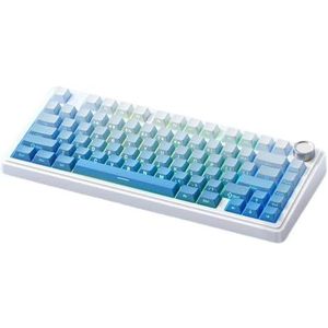 QPSJXN F75 75% lay-out mechanisch toetsenbord RGB PBT -afdichting aangepaste draadloze Bluetooth draad toetsenbord 2.4G compatibel (F75 Cloud Blue 3mode)